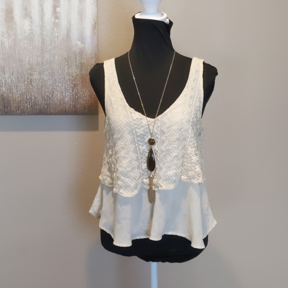 Band of Gypsies double layer lace swing top